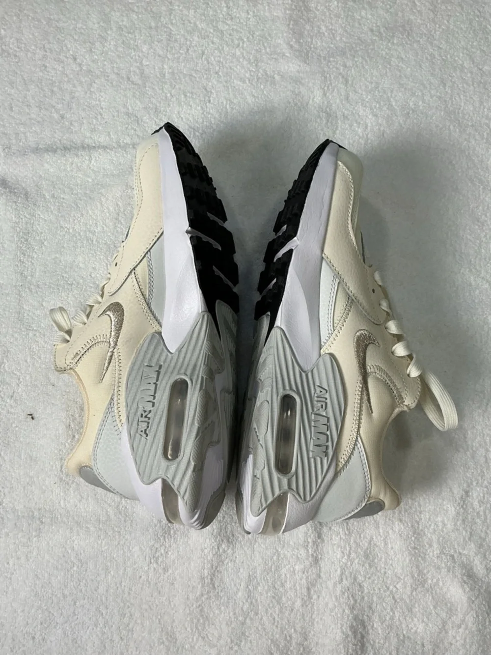 Nike Women's Air Max Sneakers in Cream and Light Gray